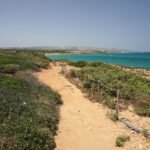 Marianelli beach in the Vendicari nature reserve near Noto, Sicily, one of Italy's wild naturist beaches